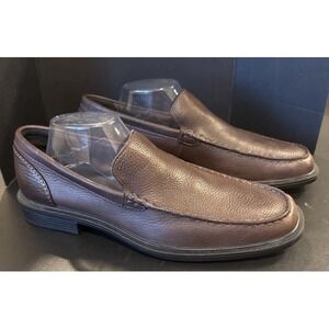 Rockport Husled II Mens Size 11 M Leather Loafers Slip On Shoes Dark Brown
